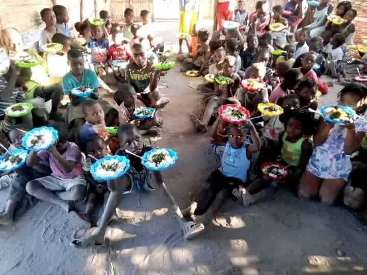 Children from the Street in Mbale Being Fed