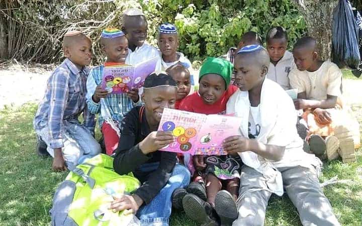 Children Studying Hebrew in Jewish Community of Mbale, Uganda